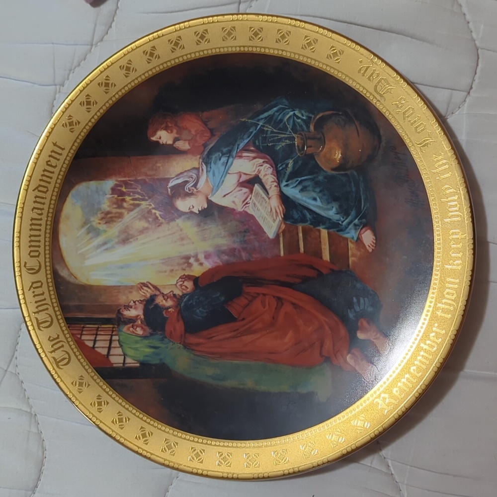 THE FIRST COMMANDMENT Plate The Ten Commandments Collection